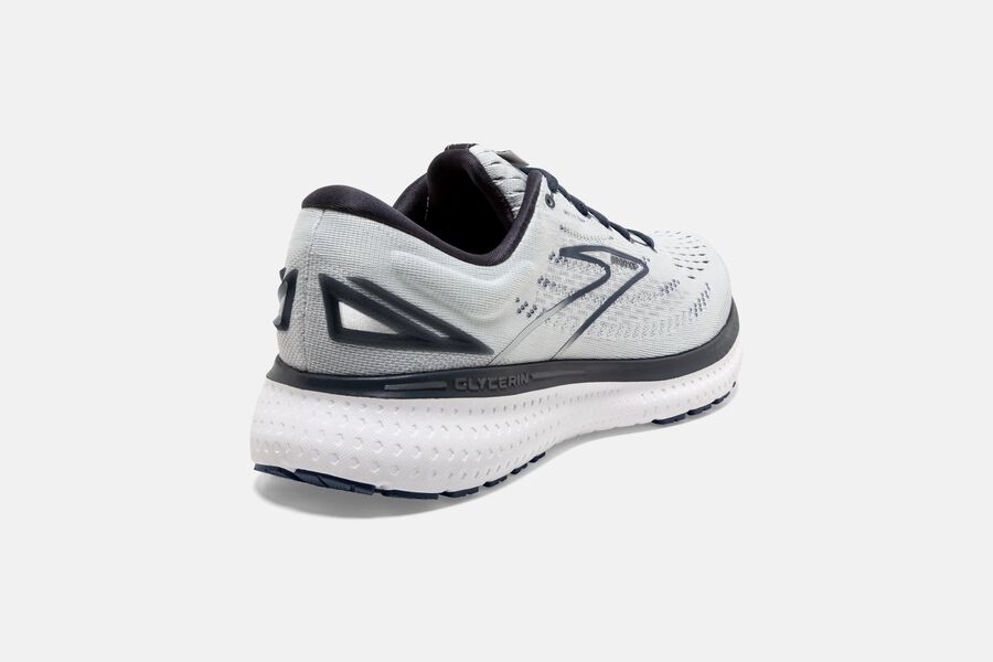 Brooks Glycerin 19 Road Running Shoes - Womens - White/Grey - RQ8431905